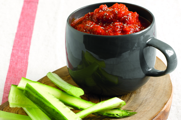 Spicy Red Capsicum and Chia Seed Dip