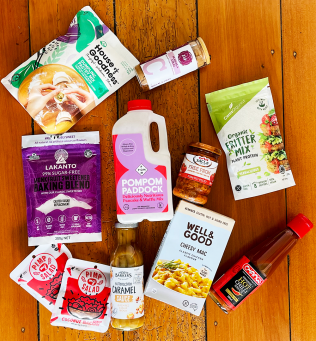 Mystery box of gluten-free and vegan foods