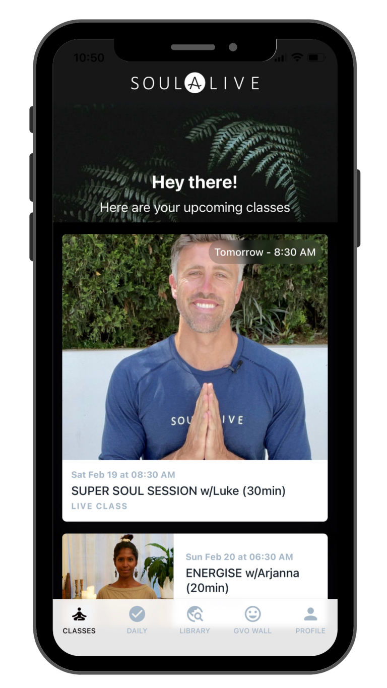 Luke McLeod demonstrating the Soul Alive Mindfulness App