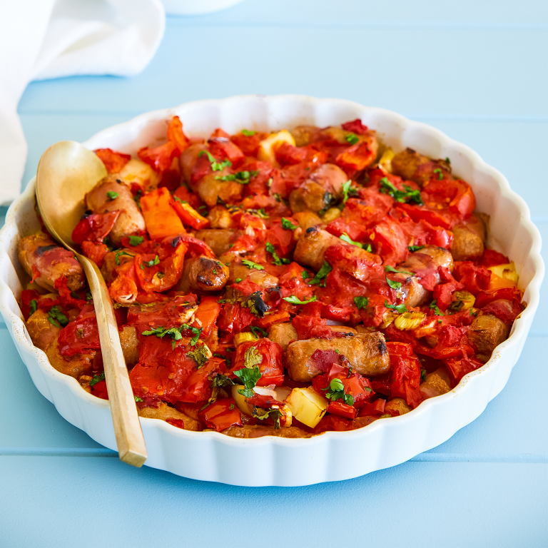 Budget-Friendly Casserole with Sausage and Sweet Potato