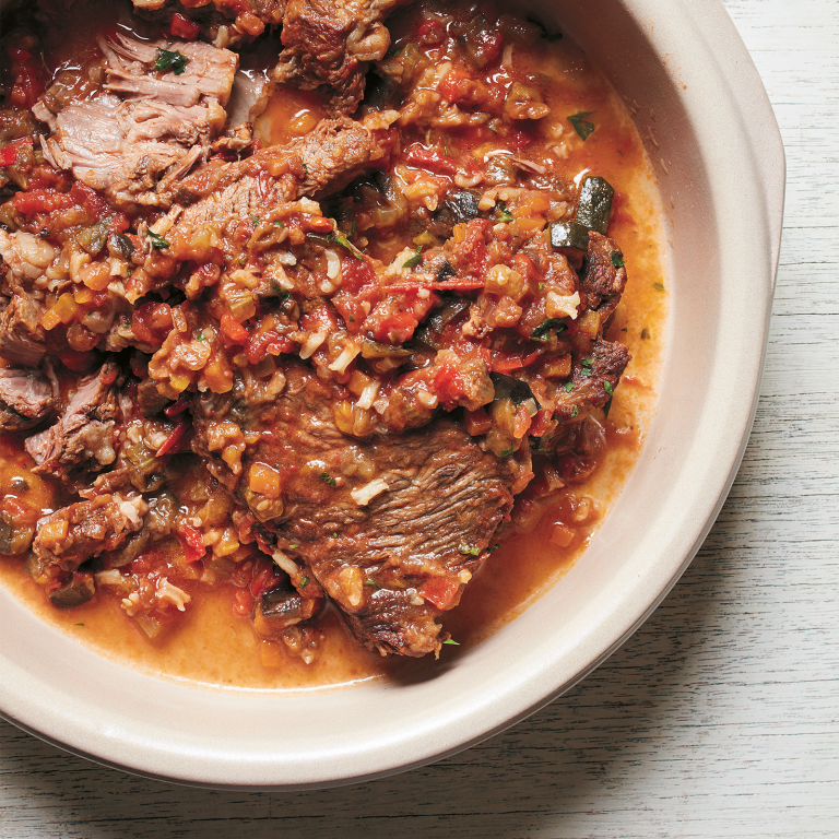 Slow-Cooked Grecian Beef
